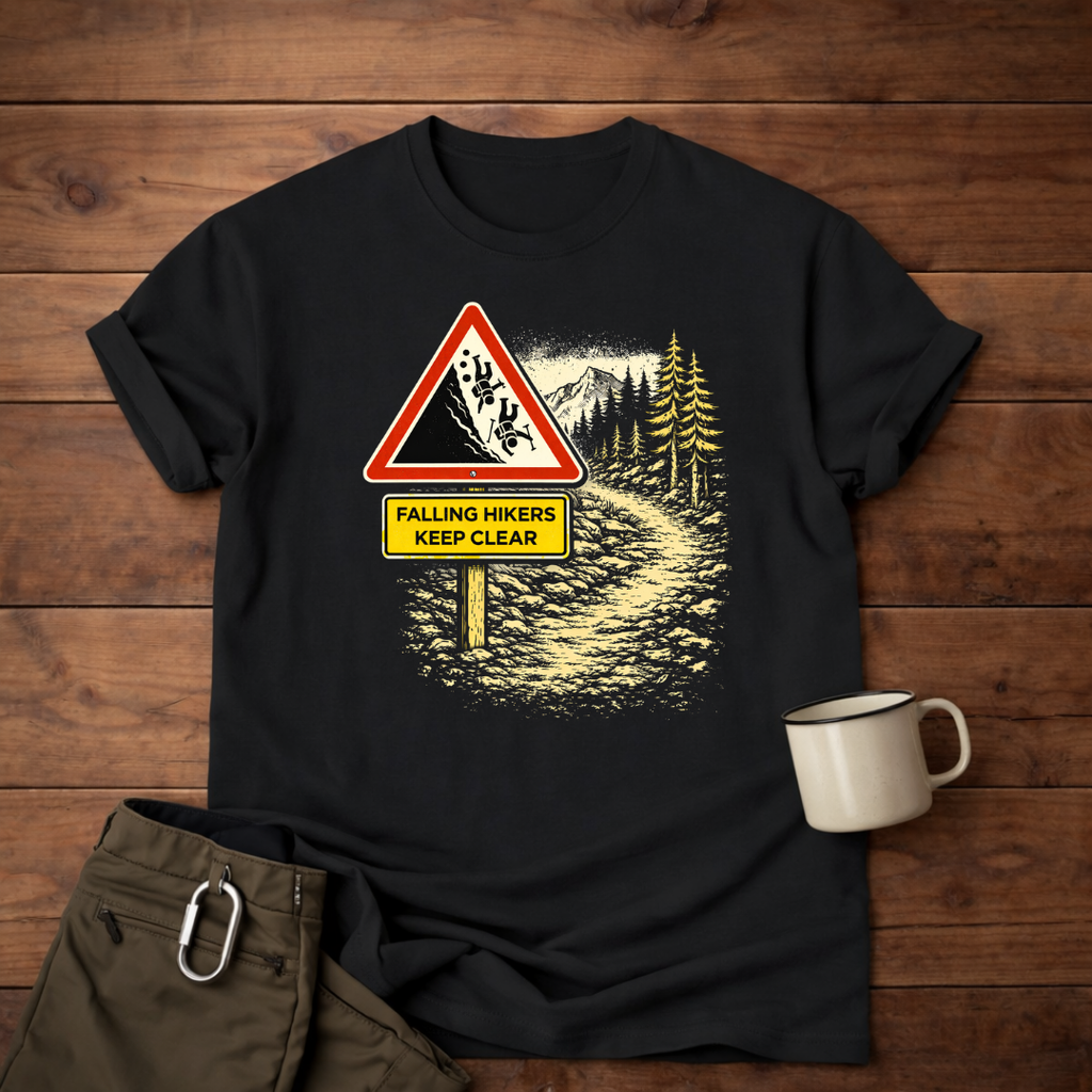 Falling Hikers Keep Clear T-Shirt