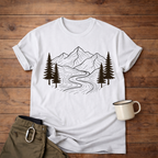 Mountain River Graphic T-Shirt