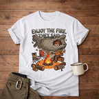 Camping T-Shirt — "Enjoy the Fire, They Said" Funny Campfire Graphic Tee