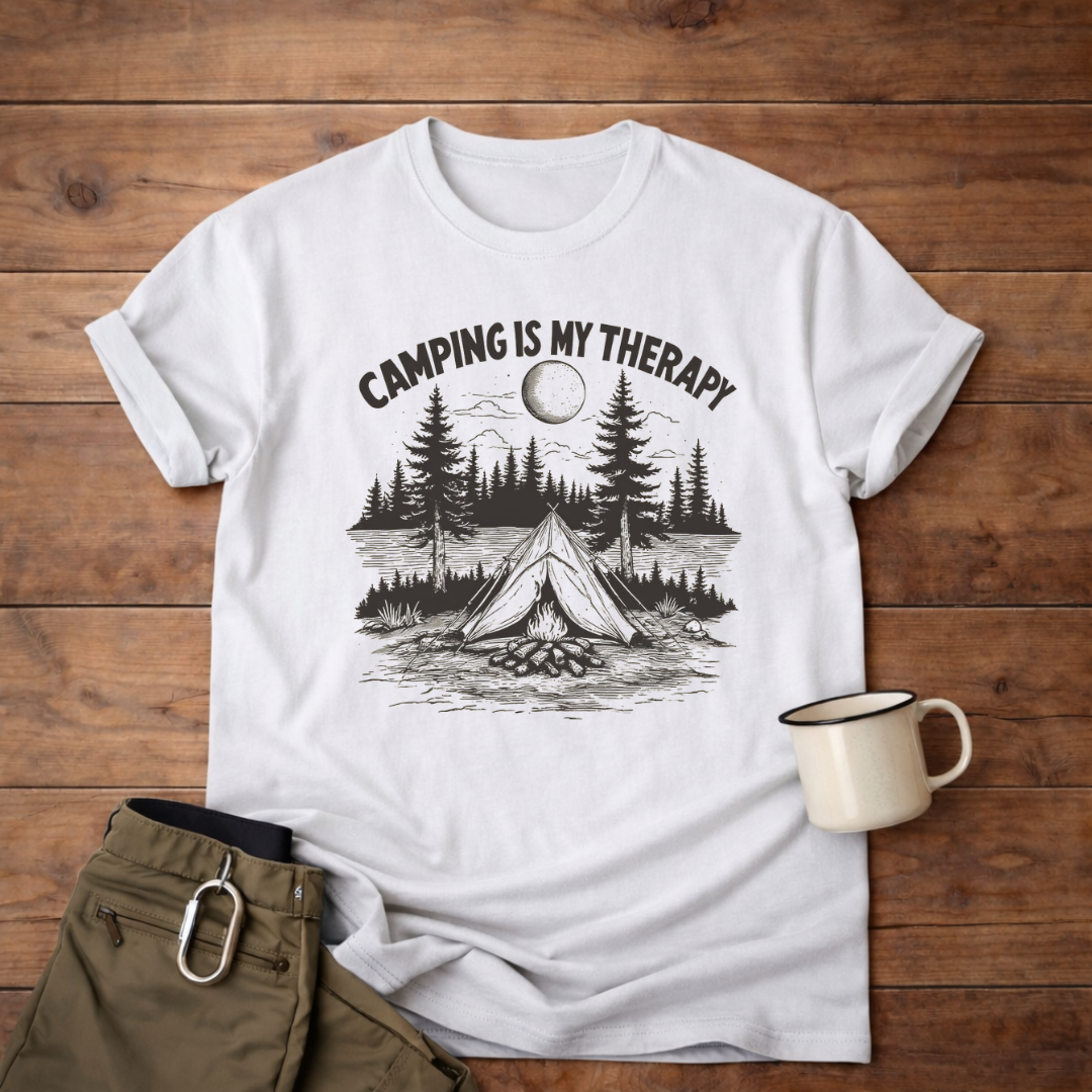 Camping Is My Therapy T‑Shirt