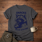 Snacks Fix My Attitude Raccoon T-Shirt
