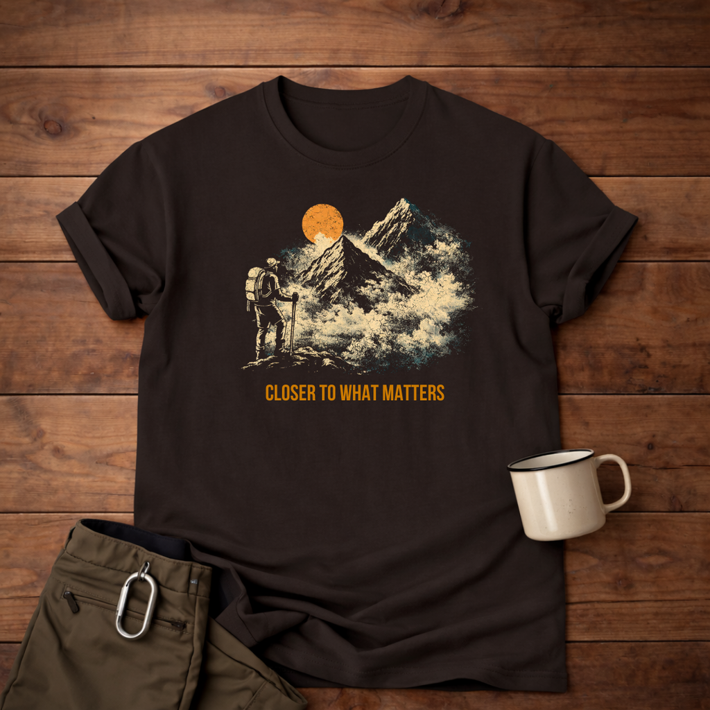 Closer to What Matters Mountain T-Shirt