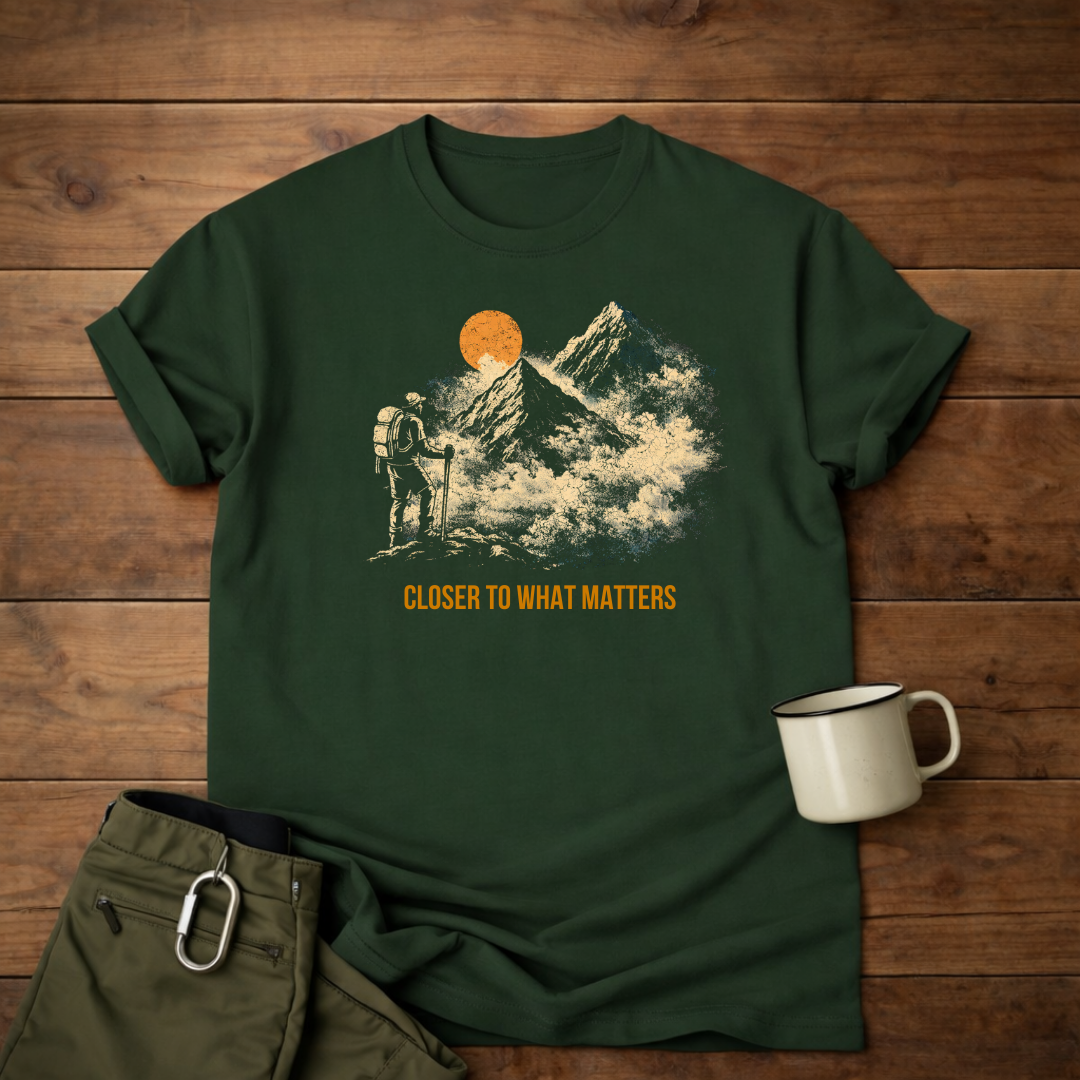 Closer to What Matters Mountain T-Shirt