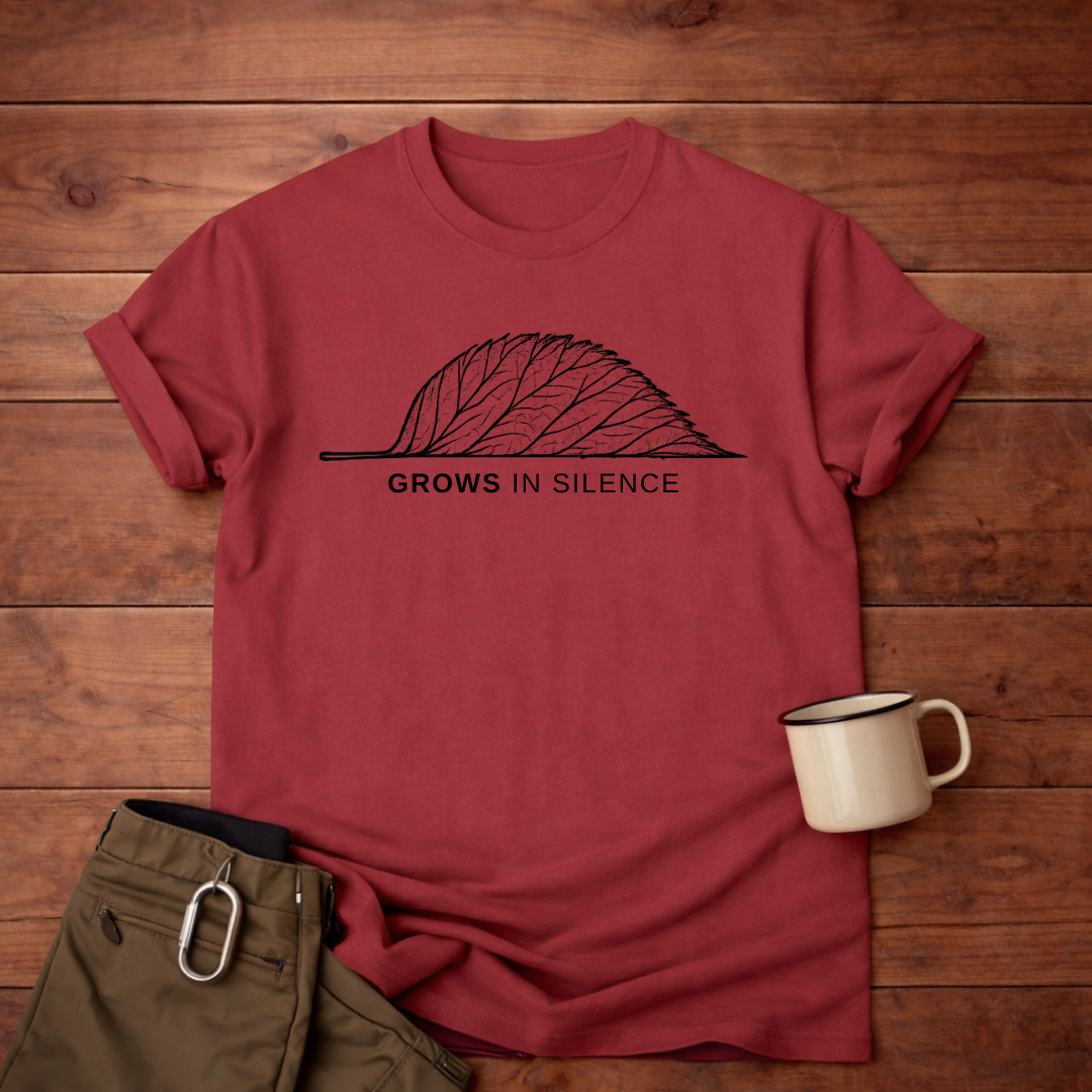 Grows in Silence Leaf T‑Shirt