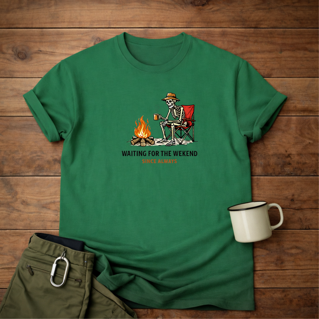 Waiting for the Weekend Camping T-Shirt