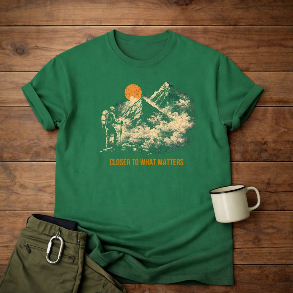 Closer to What Matters Mountain T-Shirt