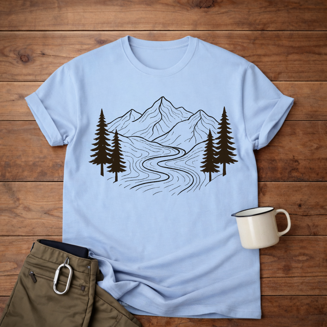 Mountain River Graphic T-Shirt