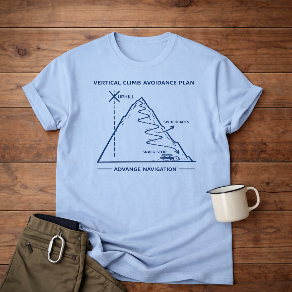 Climbing Route Diagram T-Shirt