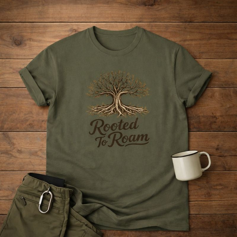 Rooted to Roam Tree of Life  T-Shirt