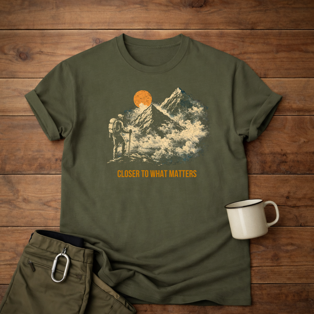Closer to What Matters Mountain T-Shirt