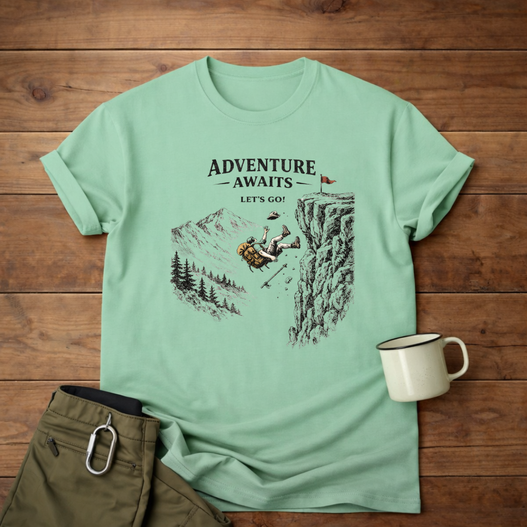 Adventure Awaits Climber T-Shirt