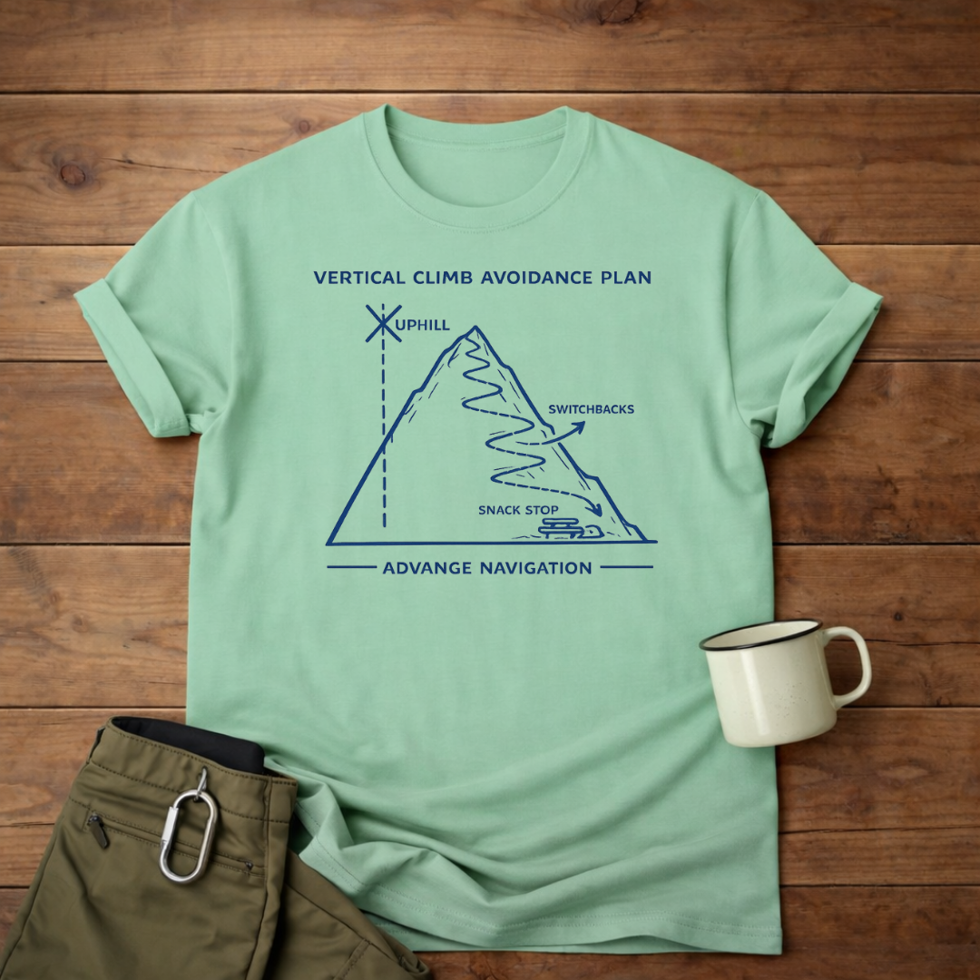 Climbing Route Diagram T-Shirt
