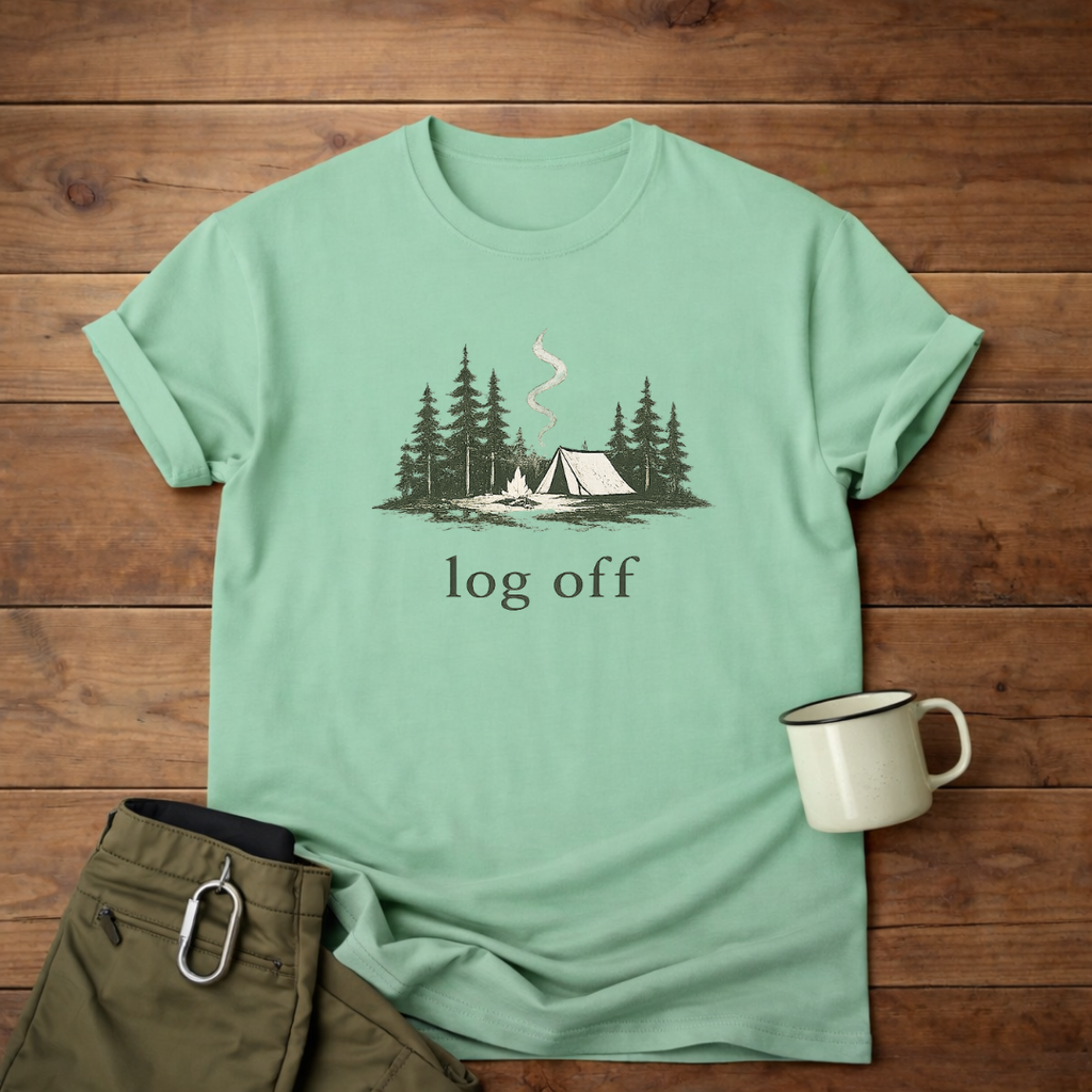 Campfire log off T-Shirt