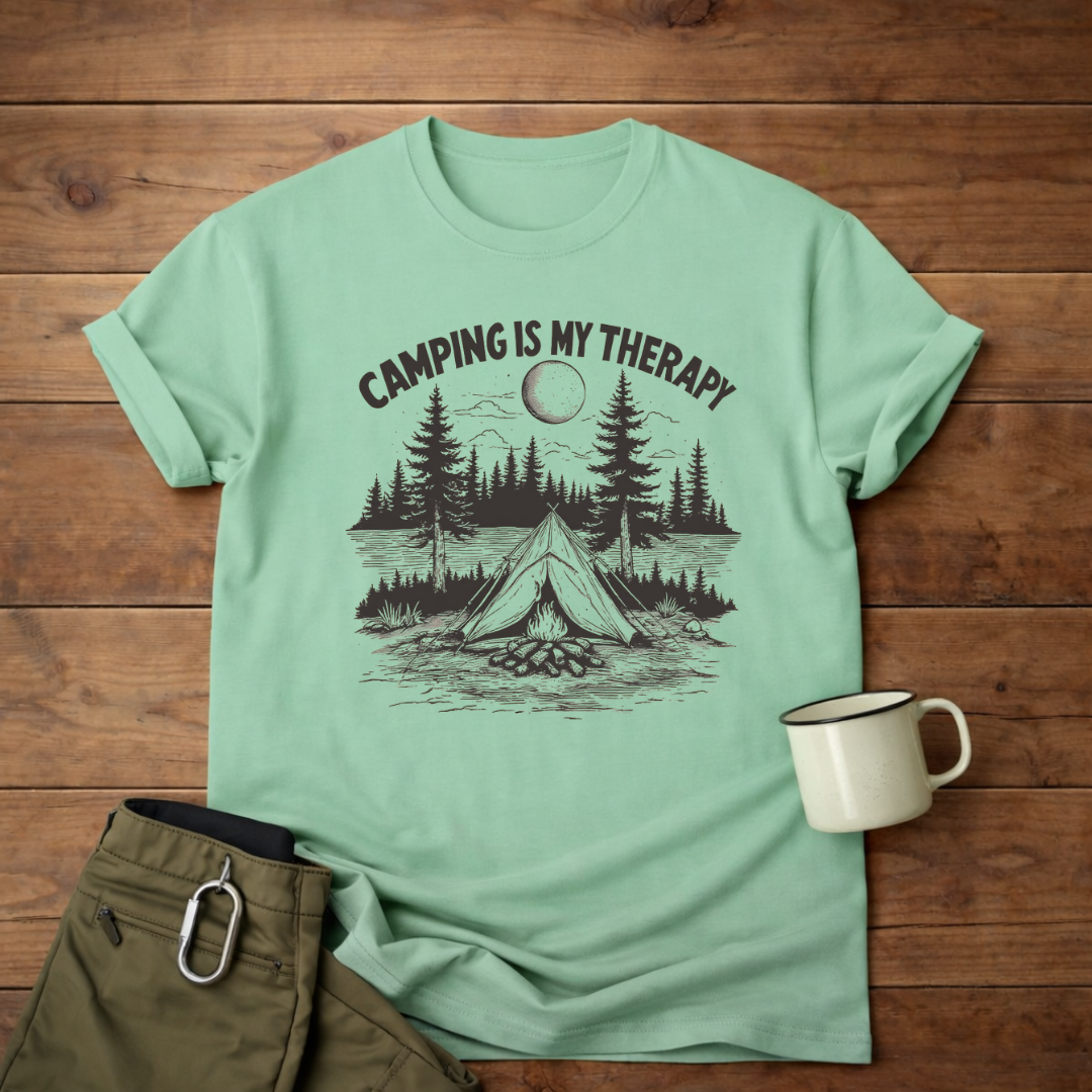Camping Is My Therapy T‑Shirt