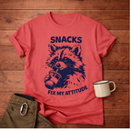 Snacks Fix My Attitude Raccoon T-Shirt