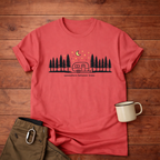 Somewhere Between Trees Camping T-Shirt
