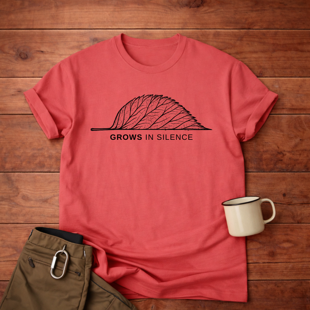 Grows in Silence Leaf T‑Shirt