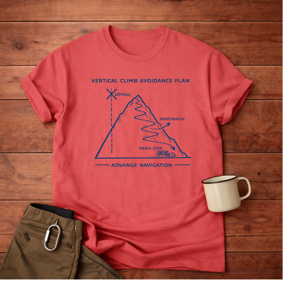 Climbing Route Diagram T-Shirt