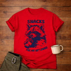 Snacks Fix My Attitude Raccoon T-Shirt