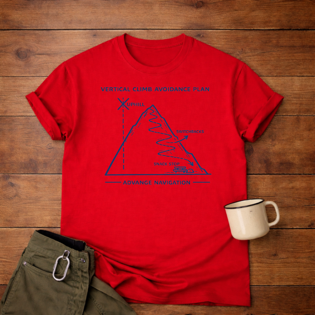 Climbing Route Diagram T-Shirt