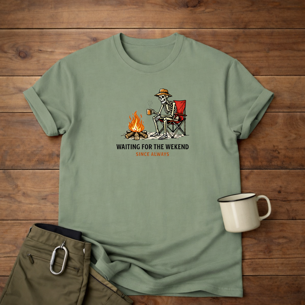 Waiting for the Weekend Camping T-Shirt