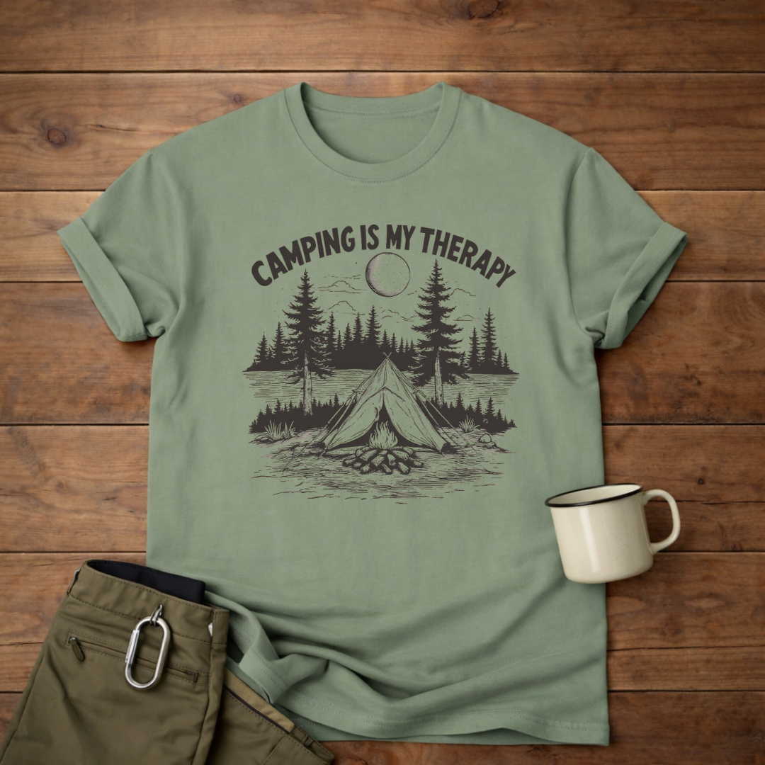 Camping Is My Therapy T‑Shirt