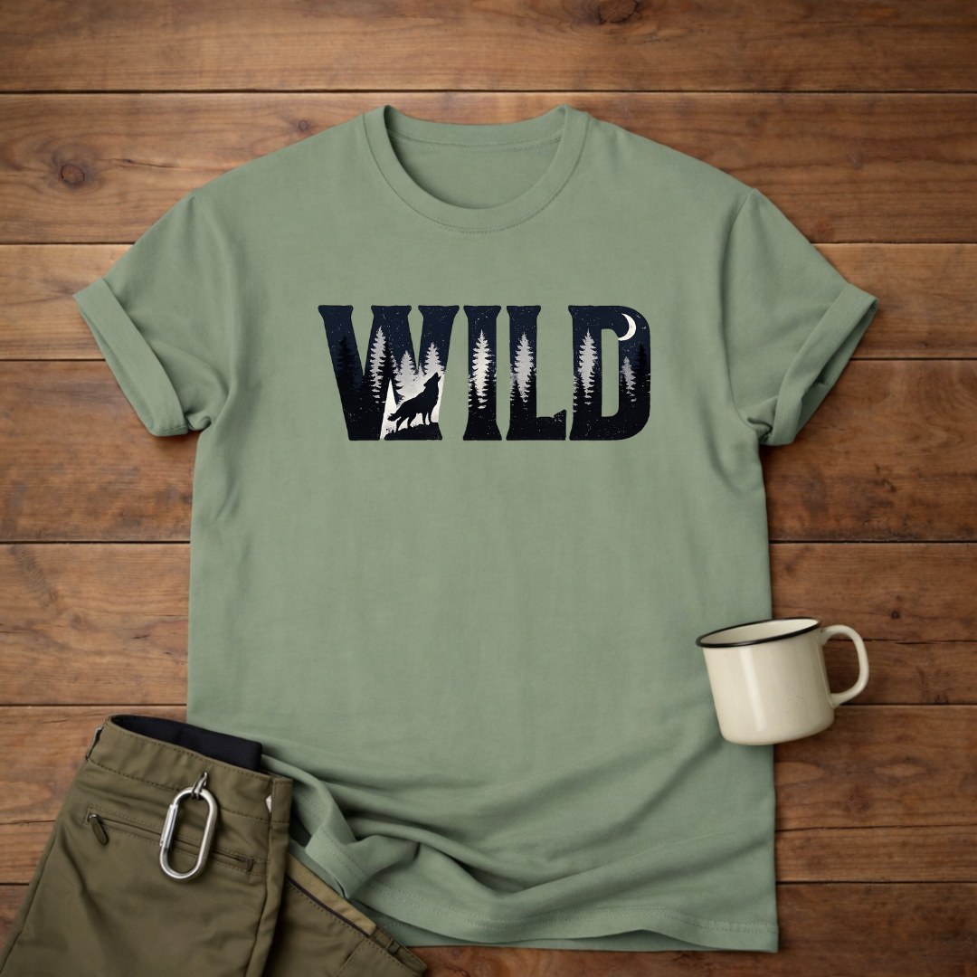 WILD Typography T‑Shirt