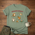 Woodland Workouts T-Shirt — Cute Forest Animal Yoga & Exercise Design
