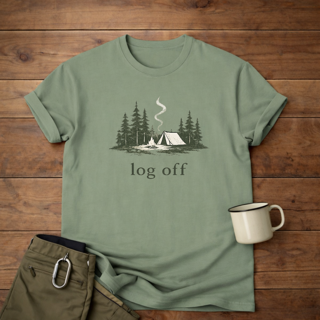Campfire log off T-Shirt