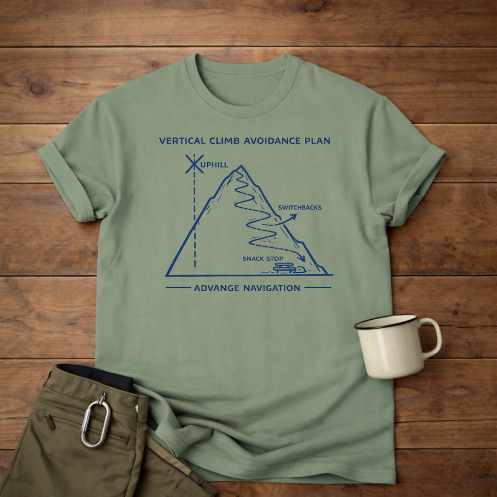 Climbing Route Diagram T-Shirt