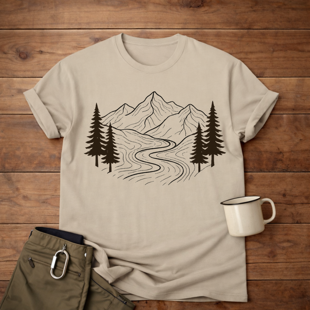 Mountain River Graphic T-Shirt