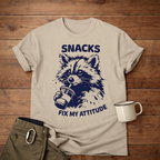 Snacks Fix My Attitude Raccoon T-Shirt