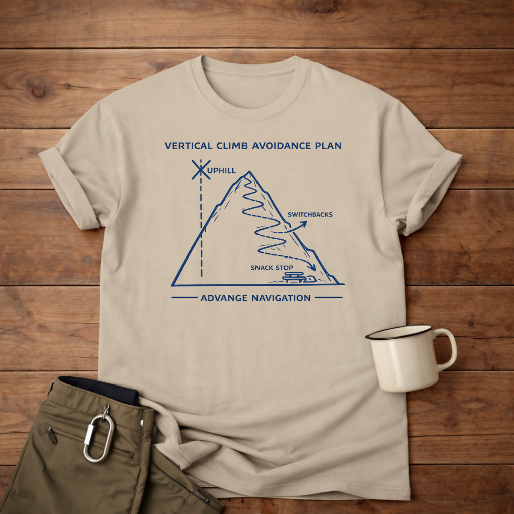 Climbing Route Diagram T-Shirt