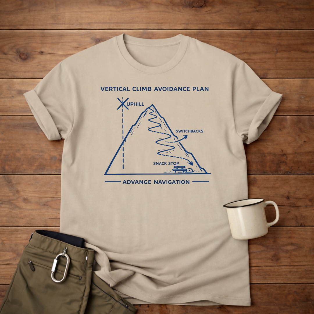 Climbing Route Diagram T-Shirt