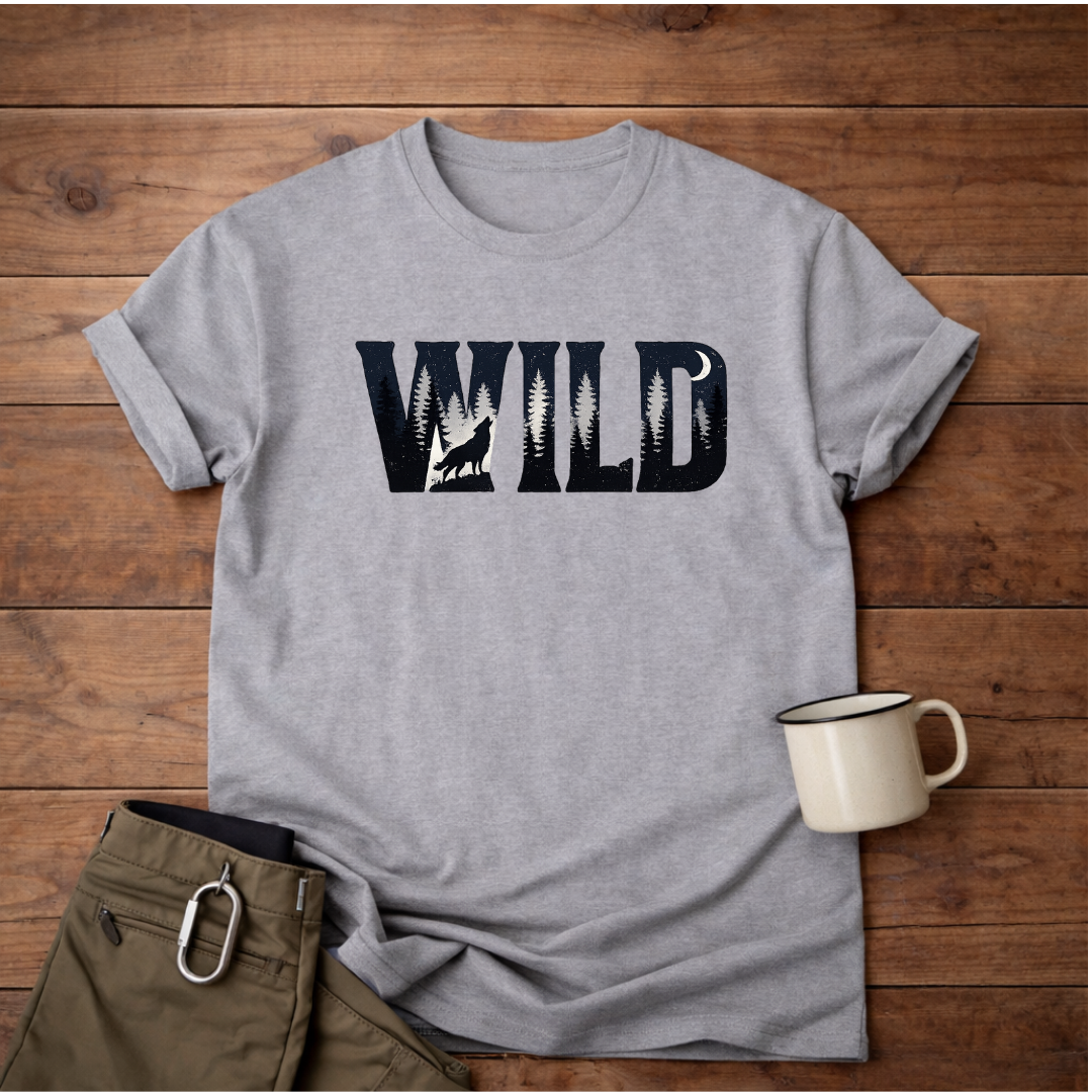 WILD Typography T‑Shirt