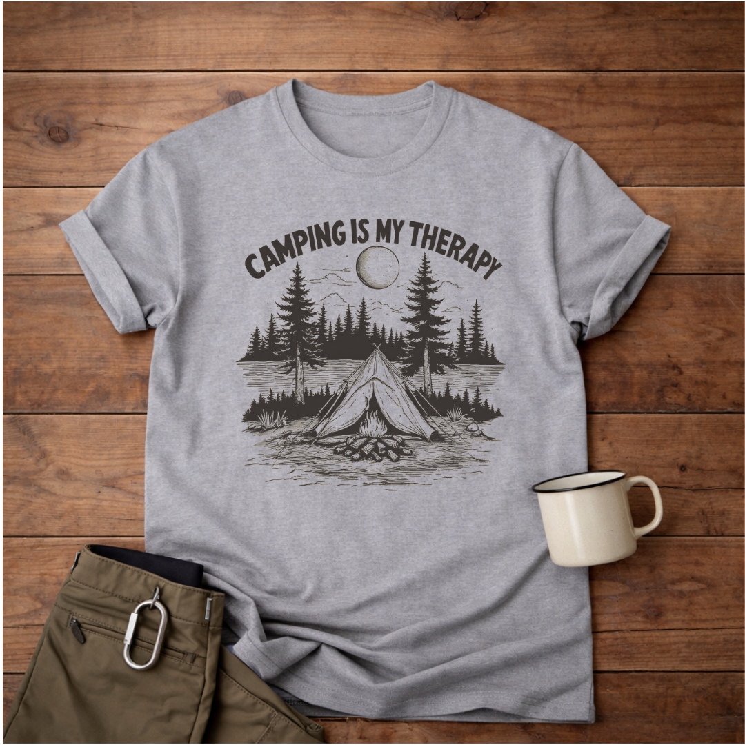 Camping Is My Therapy T‑Shirt