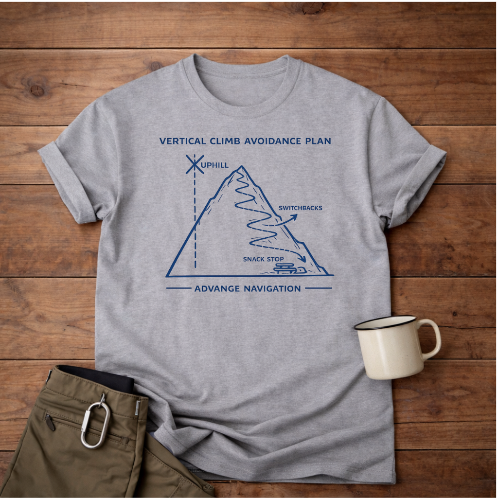 Climbing Route Diagram T-Shirt