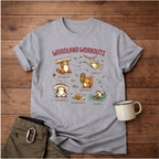 Woodland Workouts T-Shirt — Cute Forest Animal Yoga & Exercise Design