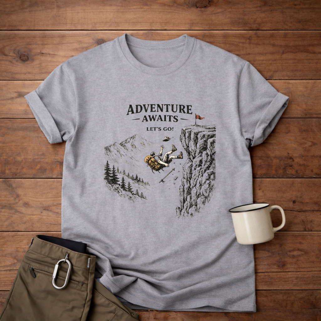 Adventure Awaits Climber T-Shirt
