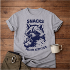Snacks Fix My Attitude Raccoon T-Shirt